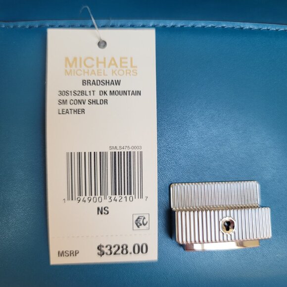 MICHAEL KORS Bradshaw Woven Smooth Leather Convertible Bag- Deep M.🎈⭐SALE $175. - Picture 15 of 16